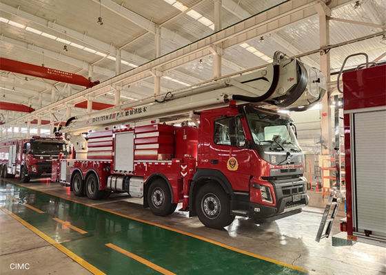 Shanghai Jindun TFT Hurricane Water Tower Fire Truck H-Type with Outrigger